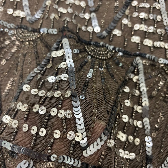 Y2K Walter Baker Sequin Beaded Sparkly Mesh Tank Top - Picture 9 of 10